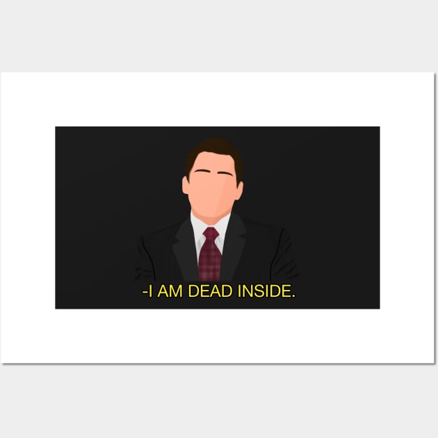 Office Michael Scott I Am Dead Inside Meme Fan Art Wall Art by senaeksi